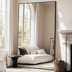 Oversized Standing Mirror Full Length, Hanging or Wall Mounted, Tempered Glass by MirrMuse