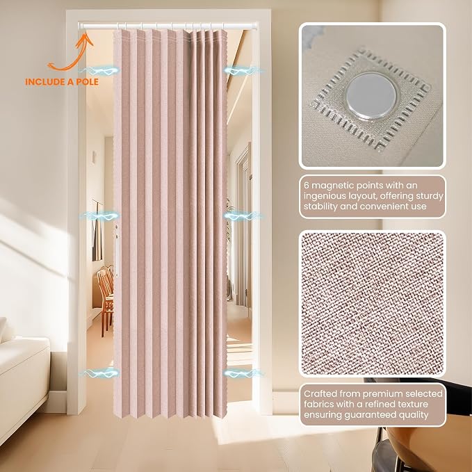 AJAZZ Blackout Accordion Door Curtain - Image 9