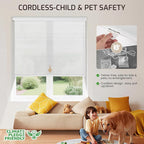 Grandekor No Drill No Tools Cordless Cellular Shades, 45.5" W x 64" H, Light - Image 4