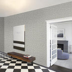 15.75"x590.6" Gray Grasscloth Wallpaper Peel and Stick Removable Textured Wall - Image 6