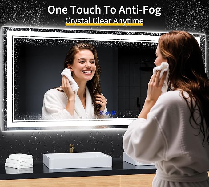 60"x28" LED Bathroom Mirror - Image 3