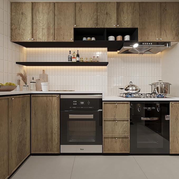 BOMENG 16"x354" Thick Brown Oak Wood Wallpaper Peel and Stick Wood Contact - Image 6