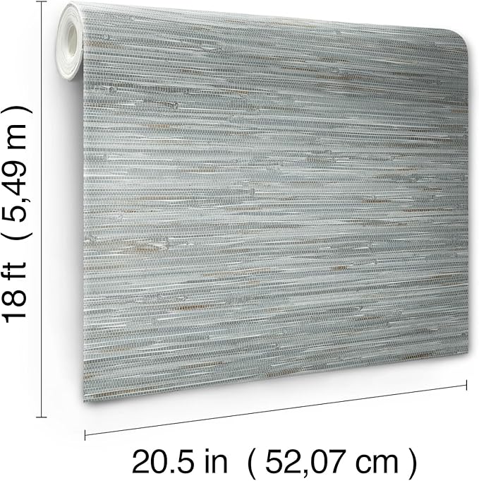 NuWallpaper Multicolor Grassweave Peel and Stick Wallpaper, Self Adhesive Wall - Image 9