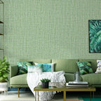 TANONE Contact Paper Peel and Stick, Grasscloth Green Wallpaper Self Adhesive - Image 4