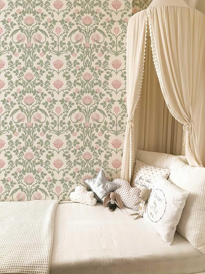 YXTII Floral Wallpaper Peel and Stick 236.2" × 17.3" - Image 4