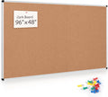 Large Cork Bulletin Board 96" X 48", Wall Mounted Notice Pin Board by Justdowhatyouwanttodo