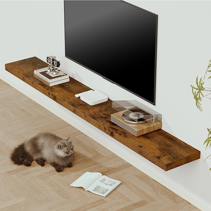 Vivelove 12 Inch Deep Floating Shelves 72 inch Long, 72 x 12 Wide Wall Shelves - Image 4