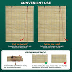 Bamboo Blinds for Interior Windows, Custom Roller Shades for Indoor Window and - Image 5