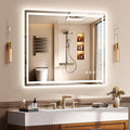 40x30 Inch LED Lighted Bathroom Mirror by Unknown