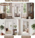 Full Length Mirror 71"x30", Large Solid Wood Frame Floor Mirror, Leaning Floor - Image 4
