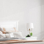 FUKU MON Cream White Grasscloth Wallpaper Peel and Stick 24" x 394" Thickened - Image 3
