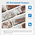 COMSTICKC 3D Faux Brick Wall Panels Peel and Stick, Small Size Self Adhesive - Image 3