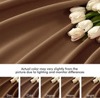 MIULEE Back Tab Blackout Curtains 90 Inch Long 2 Panels Set - Image 8