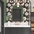 Daisy Floral Wallpaper Peel and Stick Boho Wallpaper - Image 3