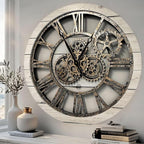 ImprovingLife The Gears Clock The Original Real Moving Gear Wall Clock Vintage by THEGEARSCLOCK