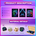 BGFCE Cool Gaming Canvas Wall Art Set of 3, Retro Video Game Watercolor Poster - Image 5