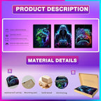 BGFCE Cool Gaming Canvas Wall Art Set of 3, Retro Video Game Watercolor Poster - Image 5