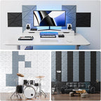 12 Pack Acoustic Panels with Self-Adhesive, Sound Panels High Density, - Image 4