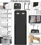 SCWF-GZ 57x20 Door Hanging Full Length Mirror, Floor or Wall Mounted Metal - Image 7