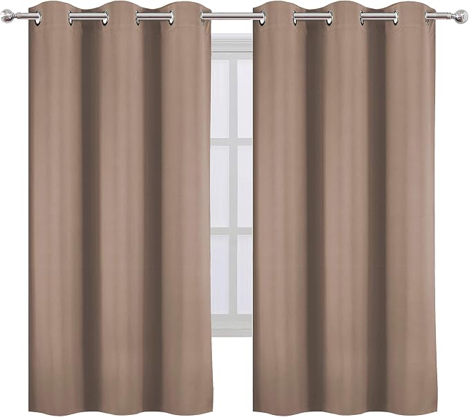 LEMOMO Cappuccino Thermal Blackout Curtains/38 x 63 Inch/Set of 2 Panels Room - Image 2