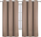 LEMOMO Cappuccino Blackout Curtains 42 x 63 Inch Length/Set of 2 Curtain - Image 2