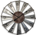 Mrocioa 30inch Windmill Distressed Metal Wall Clocks Rustic Large Decorative by Mrocioa