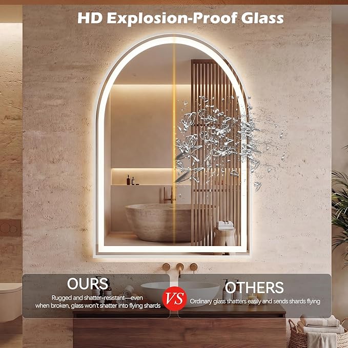 Sweetcrispy 28"×36" LED Bathroom Mirror - Image 2