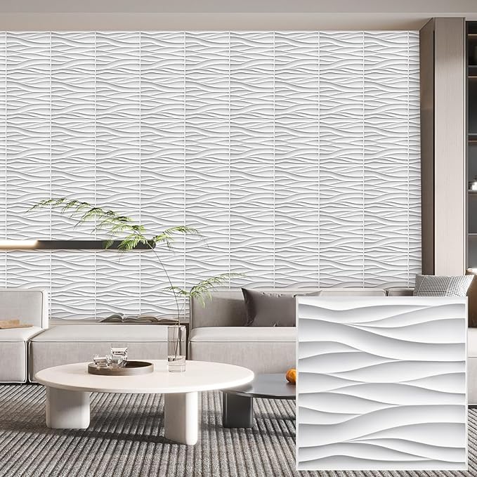 Heikki 30 Pack 3D Wall Panel for Interior Wall Décor, PVC Flower Textured Wall by YourBestChoices