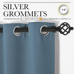 NICETOWN Smoky Blue Blackout Curtains 78 inches Length - Image 2