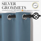 NICETOWN Smoky Blue Blackout Curtains 120 inches Length - Image 2