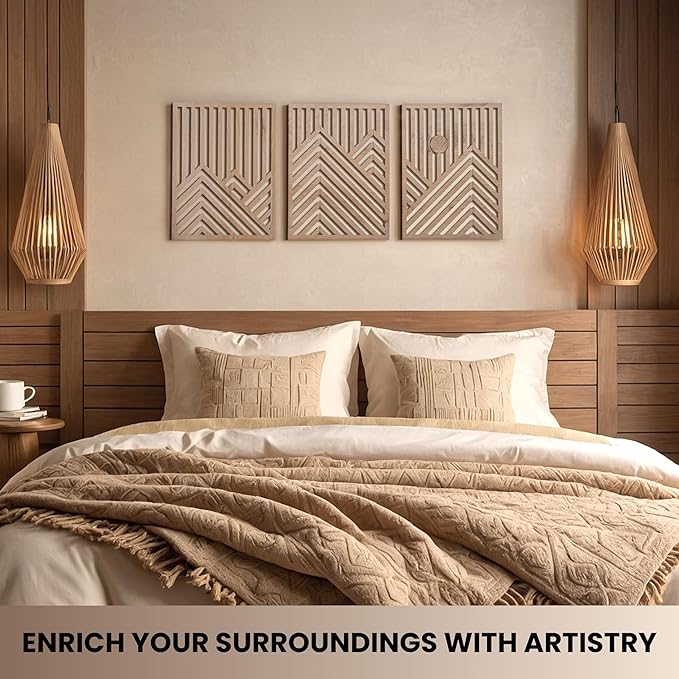 qmmp Modern Wooden Wall Sculptures - Image 4
