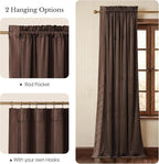 NICETOWN Rod Pocket Embroidered Trim Velvet Curtains, 2 Panels, Velvet Curtains - Image 7
