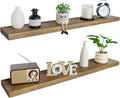 BGMG Floating Shelves for Wall 48 inch Long Set of 2, Wide Rustic Wooden Wall by BGMG