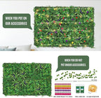 Artificial Boxwood Panel 8 Pieces 20"x20", Faux Ivy Privacy Fence Screen - Image 2