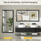 Briivue 60x30 Inch Black Bathroom Mirror - Image 4