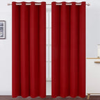 LEMOMO Red Curtains 52 x 84 Inch Long/Blackout Curtains Set of 2 Panels/Room by Lemomo