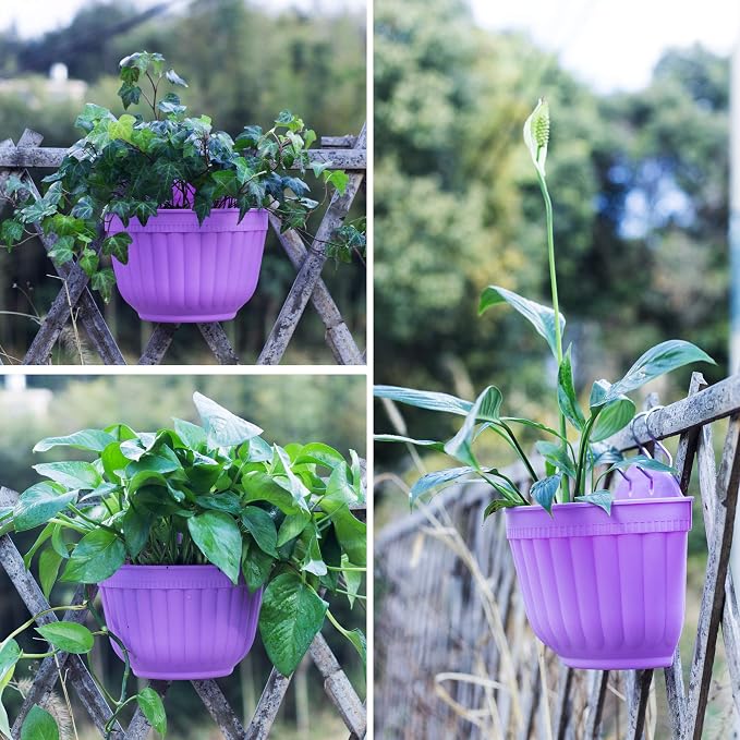 6 Pack Colorful Wall Hanging Planters - Image 9