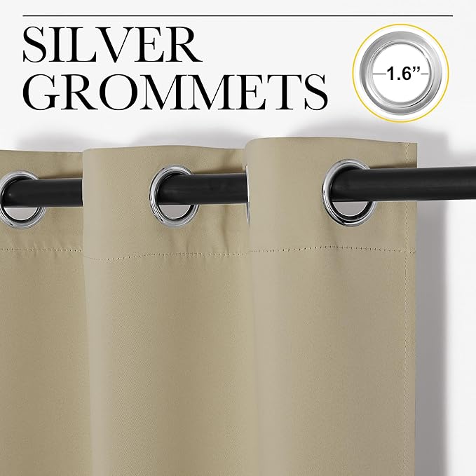 NICETOWN Thermal Insulated Grommet Room Darkening Curtains/Draperies/Panels - Image 2