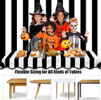 Kochorie 100 Ft x 54 Inch Black & White Striped Tablecloth Roll - Image 4