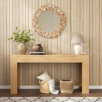 VEELIKE Sand Birch Wood Wall Panels Peel and Stick Distressed Wood Grain Slat - Image 3