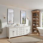 KOCUUY Black Bathroom Mirror, 20x48 Inch Rectangle Mirror - Image 3