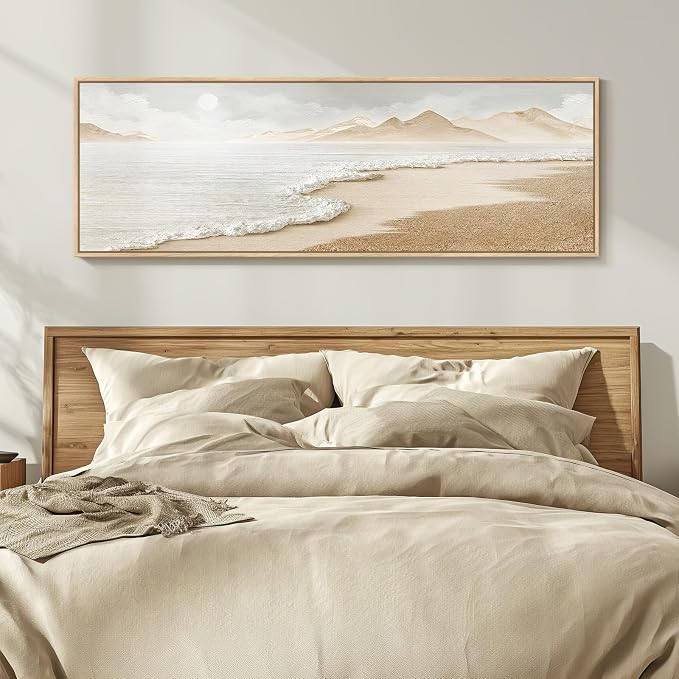 Framed Boho Coastal Beach Wall Art - Image 3