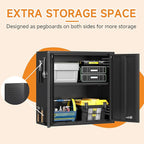 Metal Garage Wall Cabinet with 2 Doors and 1 Adjustable Shelf, Lockable - Image 5