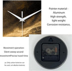 Black and Glod Wall Clocks for Living Room Decor Glass Wall Clock Battery - Image 7