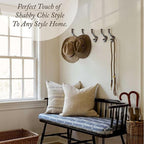 Rustic Cast Iron Coat Hooks Wall Mounted Farmhouse Decorative Wall Hooks - Image 8