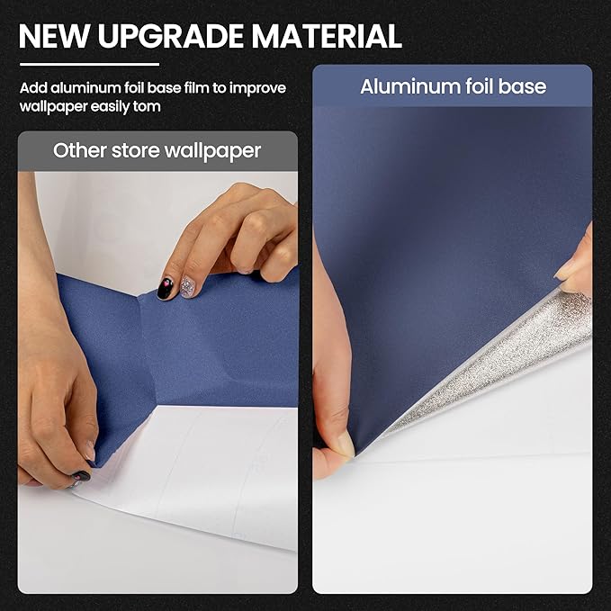 practicalWs Blue Peel and Stick Wallpaper 15.7" x 118.1" Blue Contact Paper - Image 6
