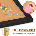DOLLAR BOSS Cork Board for Wall 36" x 24" Bulletin Board for Wall - Image 2
