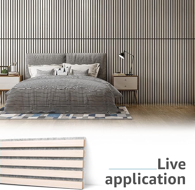 Art3d 4 Pack 47.2 x 23.6in. Wood Slat Acoustic Panels - Image 4