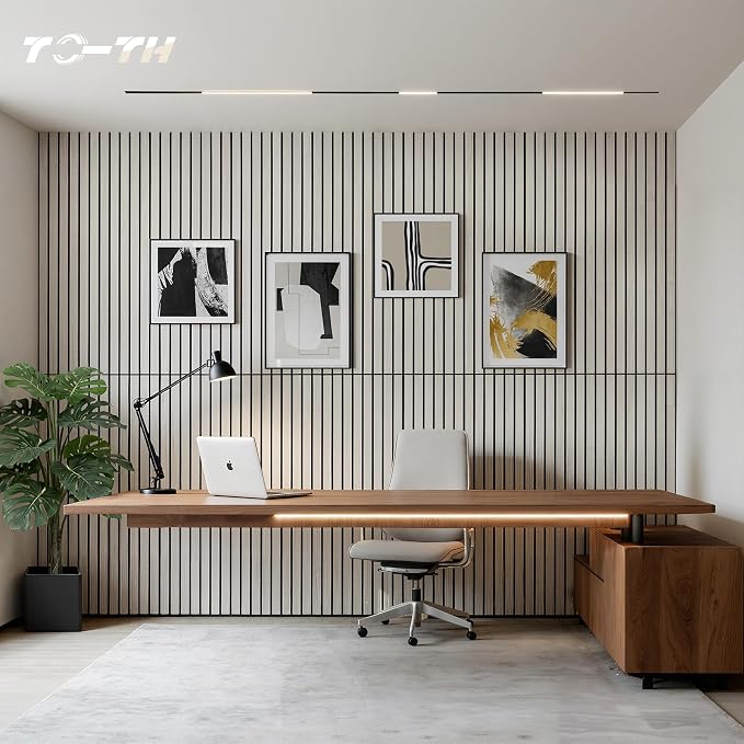 TO-TH Wood-Look Acoustic Wall Panels, 10 Pack 47.2” x 23.6” Sound Panels - Image 6