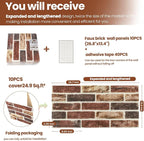 3D Wall Panels Brick Peel and Stick 26.7"x13.4"-10 PCS - Image 3